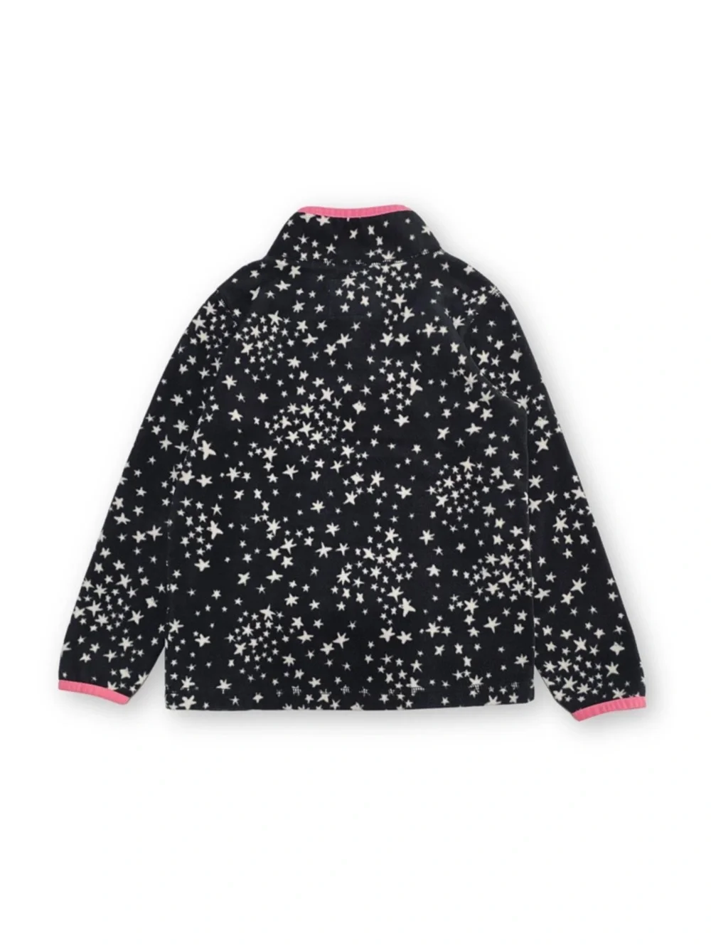 OshKosh B'gosh Girls Size 6 Gray and Pink Star Long Sleeve Quarter Zip Pullover